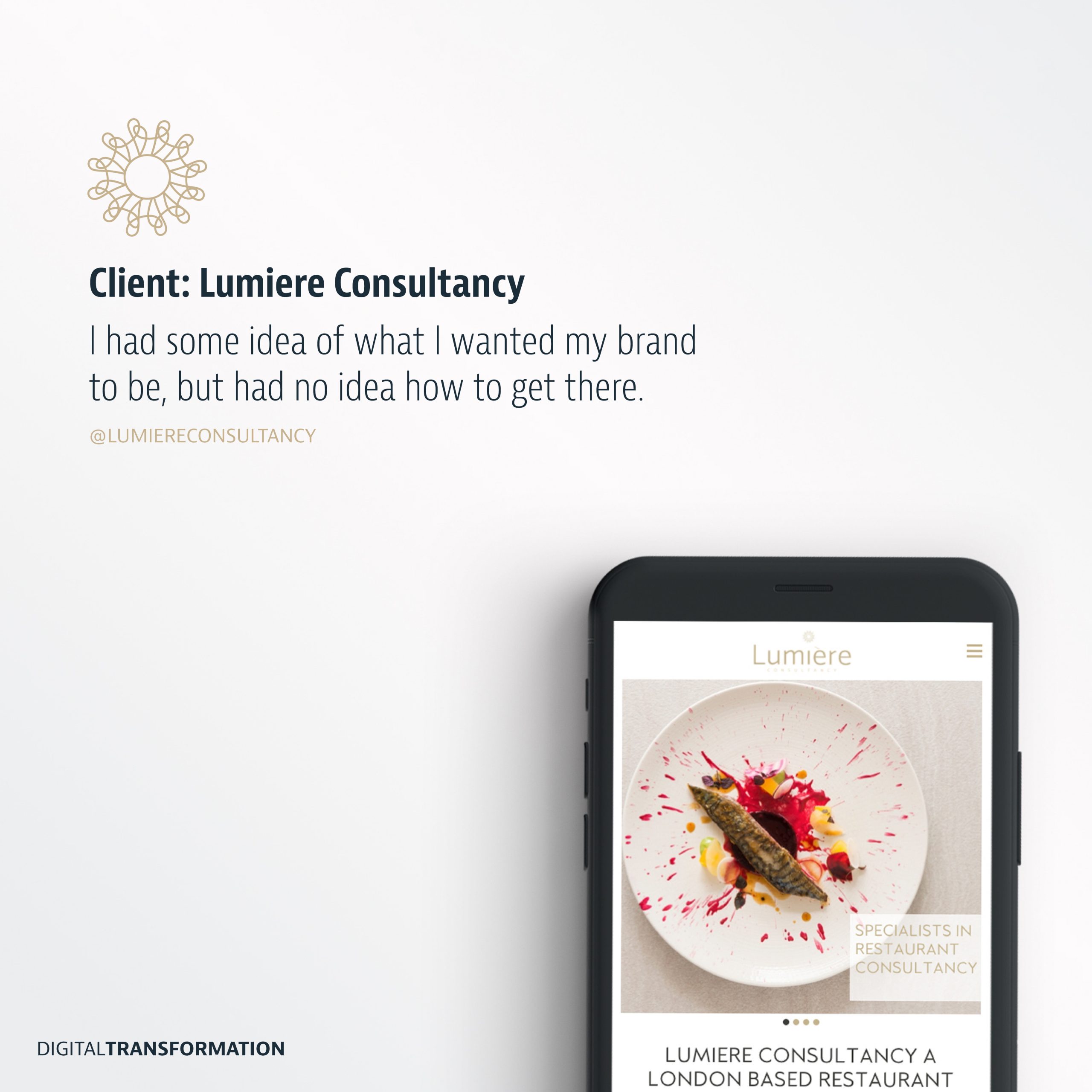 Lumiere Consultancy - Client Testimonial - Grey Coffee