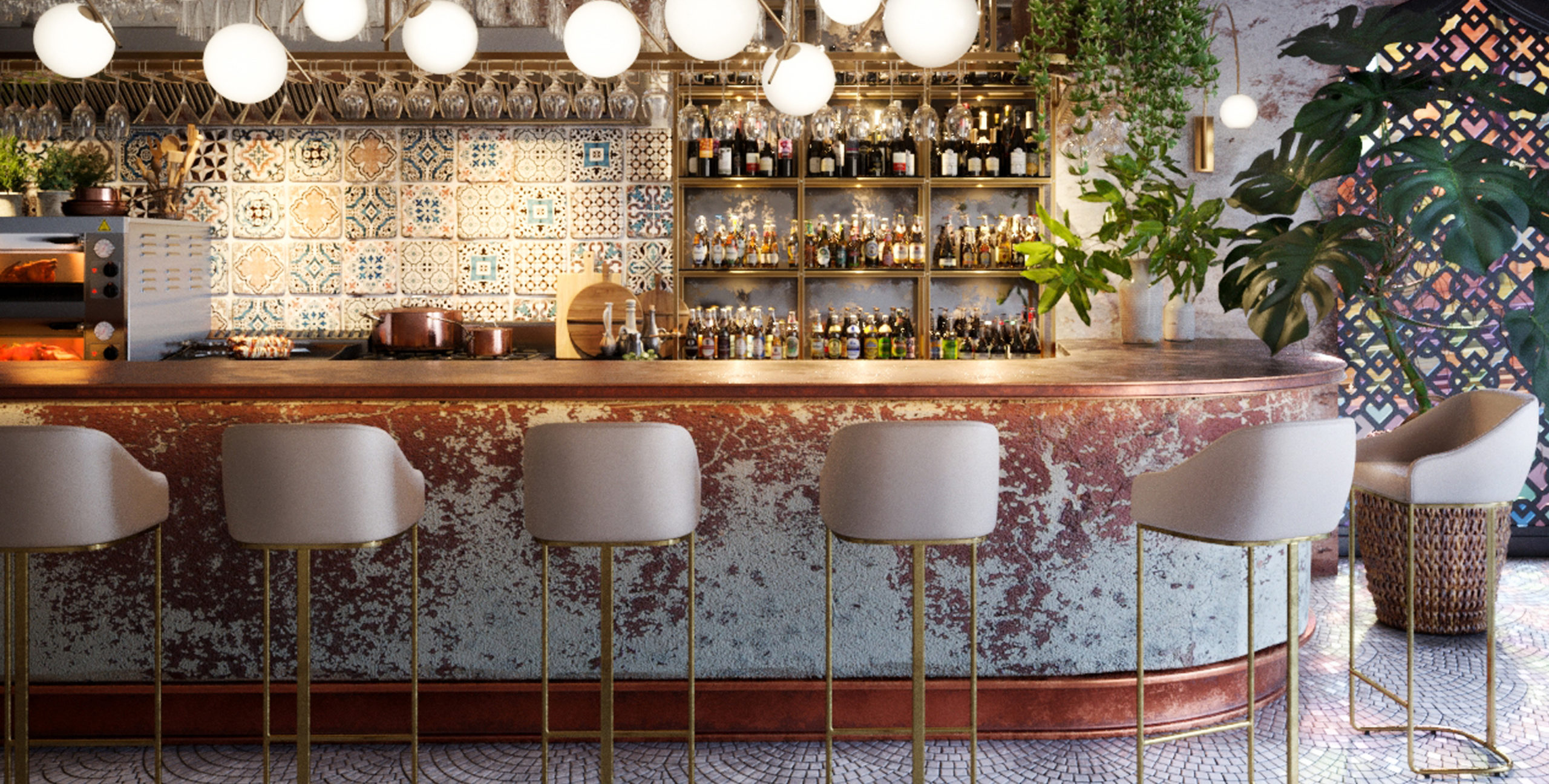 Interior Concept - Pistachio - Project Visual Bar & Restaurant - Grey Coffee
