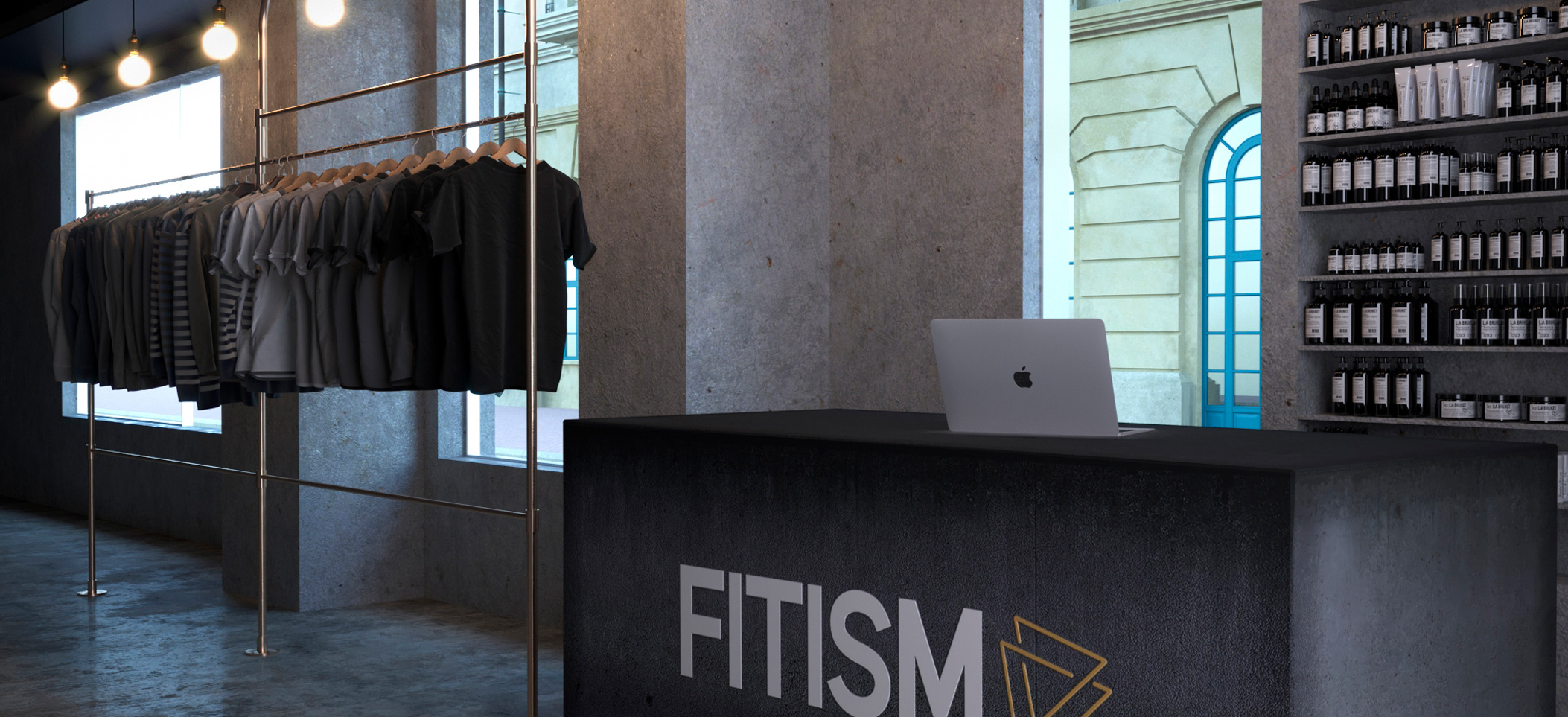 Fitism: Retail Shop Interior Concept Visual