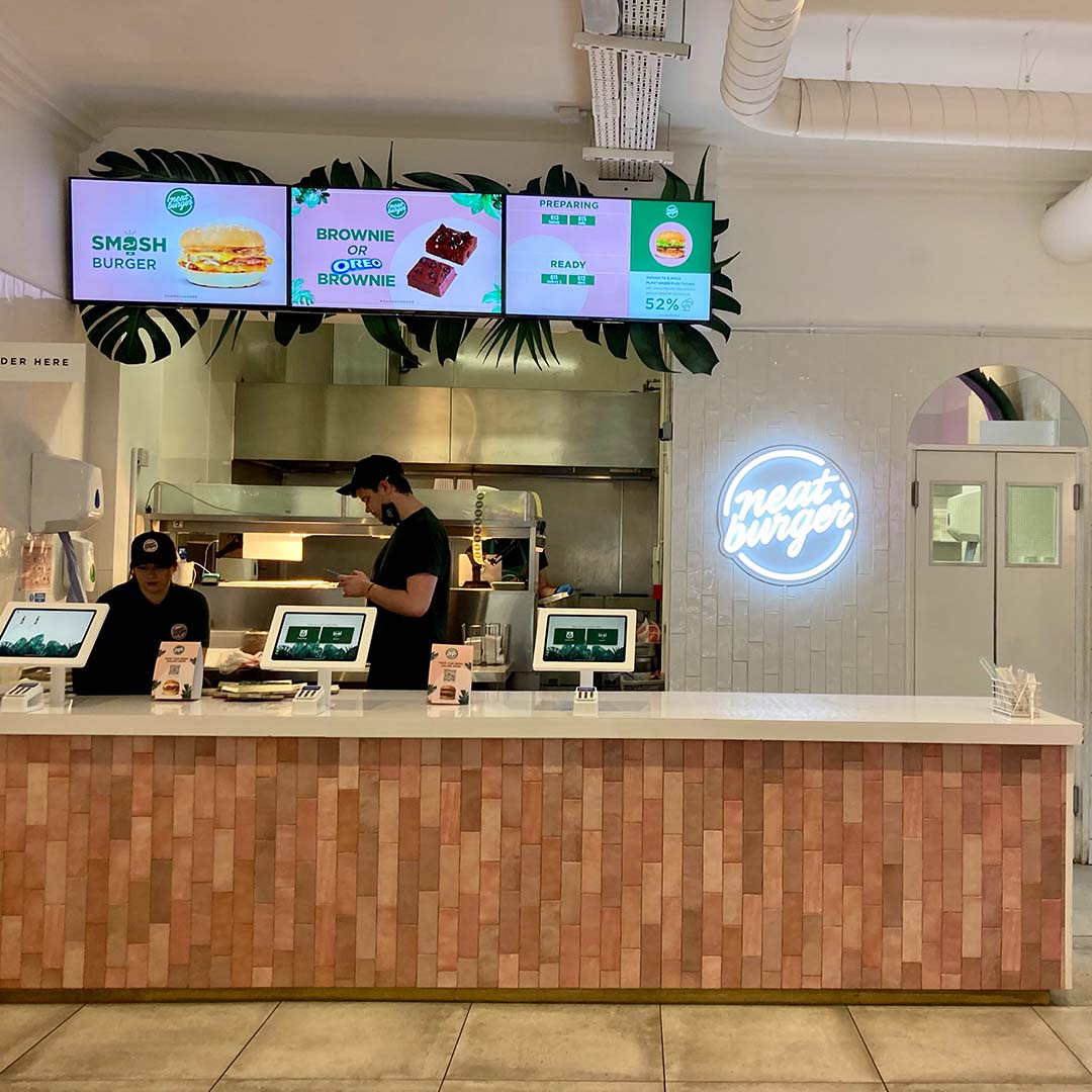 Neat Burger Co: Restaurant Counter + Displays