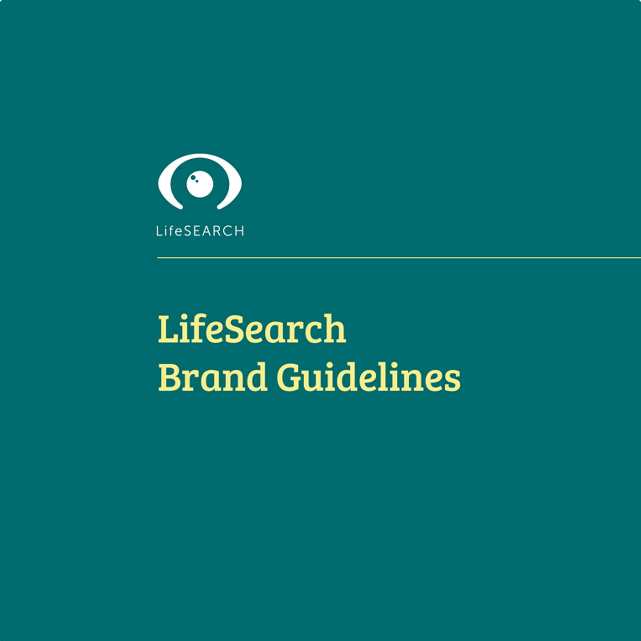 Brand Consultancy Gallery Image: Life Search Brand Guidelines